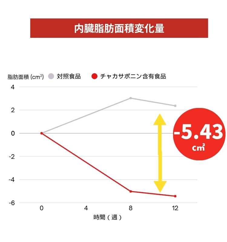 内臓脂肪面積が-5.43㎝